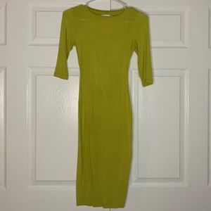 Green bodycon dress